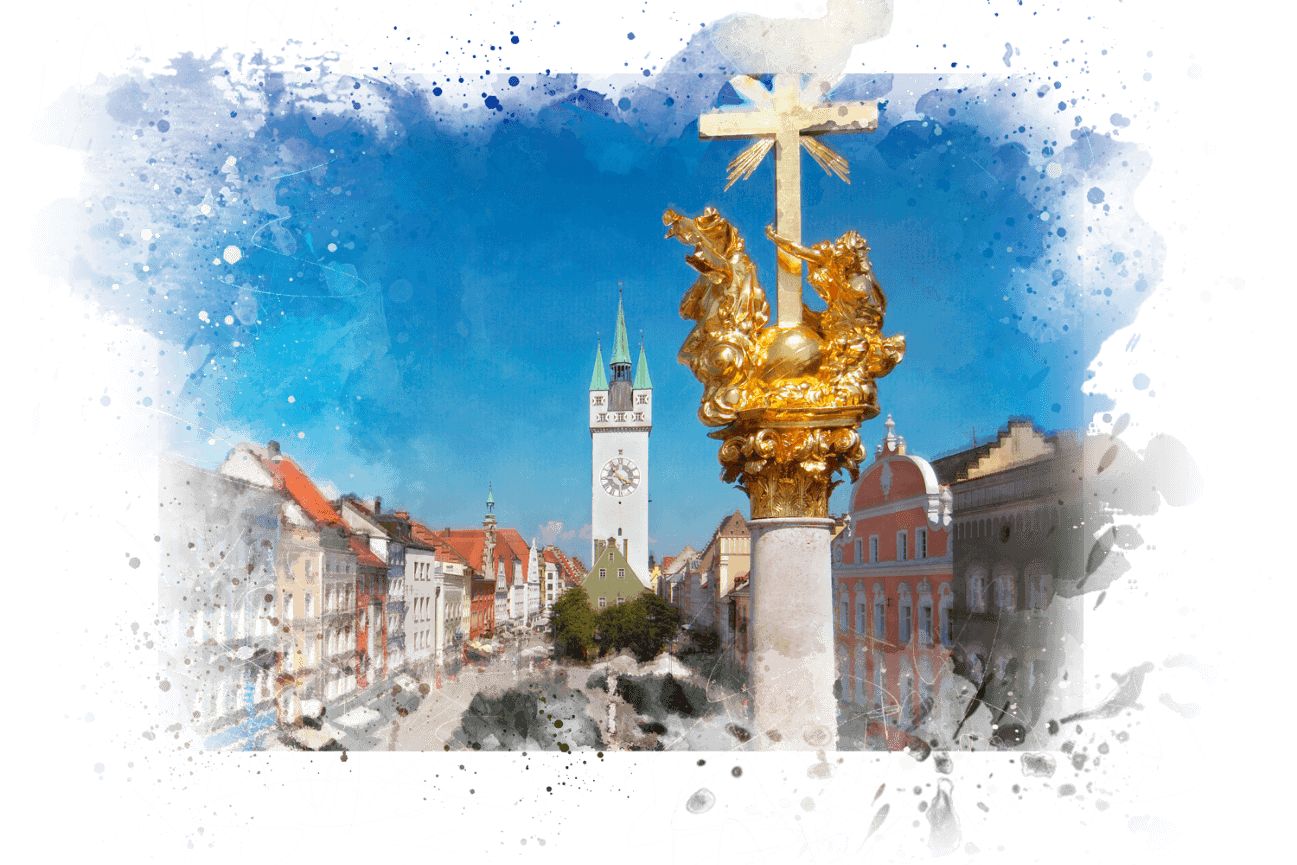 Bild mit Wischeffekt - Stadtturm Straubing