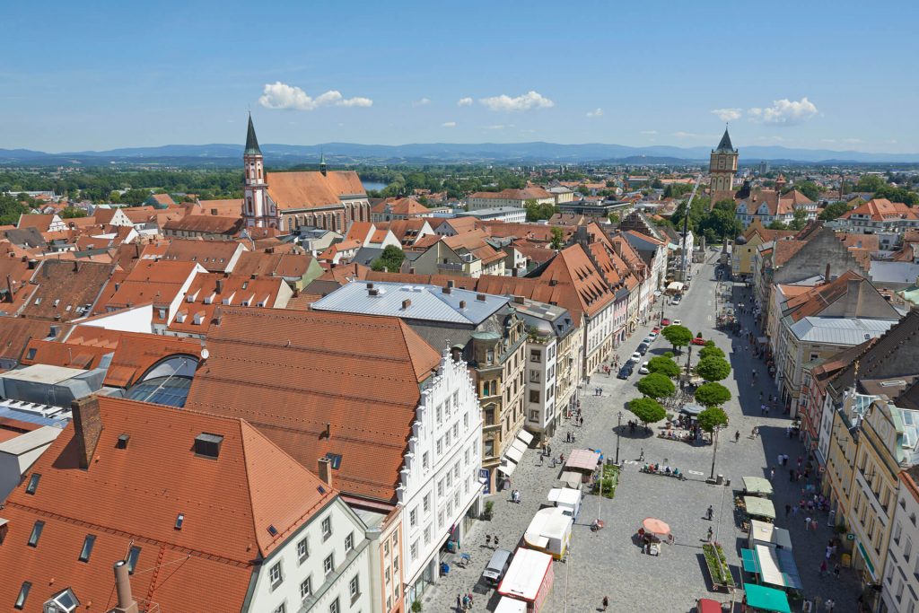 Straubinger Ludwigsplatz von oben